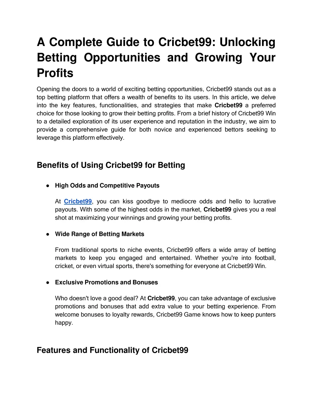 a complete guide to cricbet99 unlocking betting