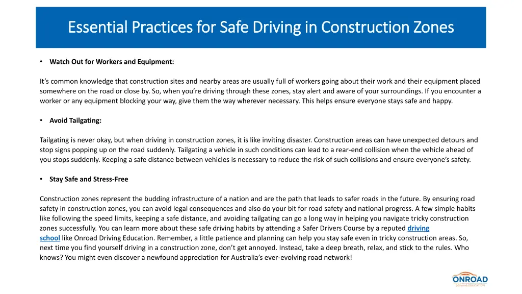 essential practices for safe driving 3