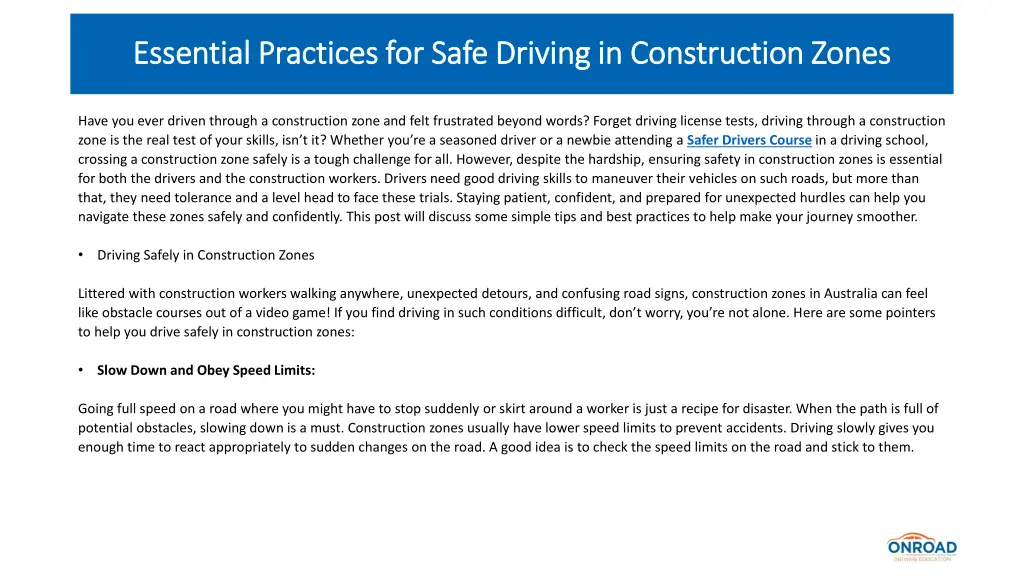 essential practices for safe driving 1