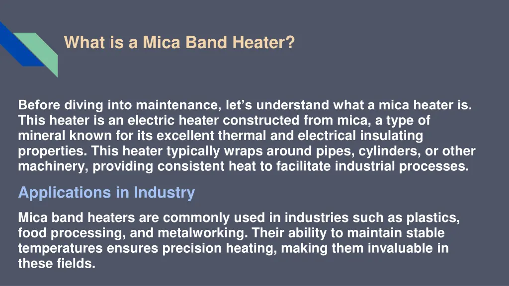 what is a mica band heater