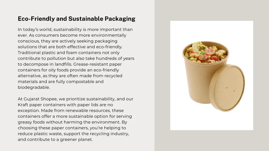 eco friendly and sustainable packaging