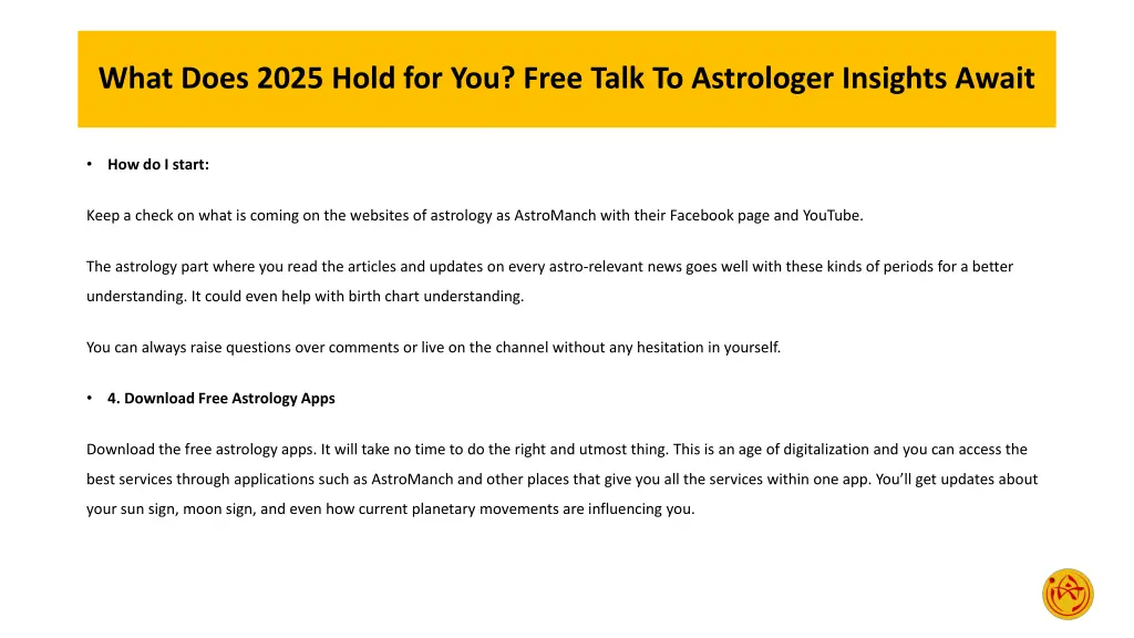 what does 2025 hold for you free talk 3
