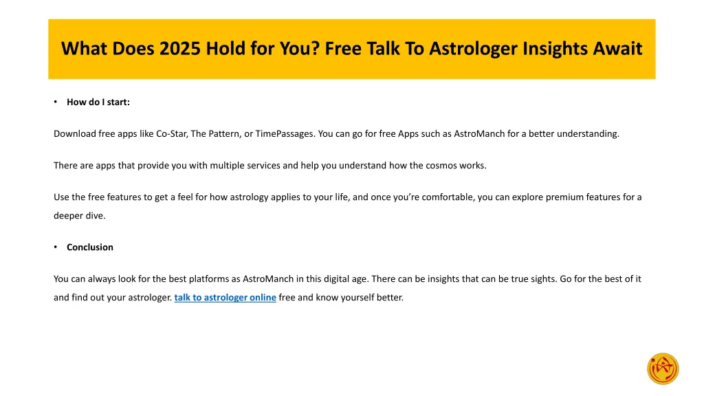 what does 2025 hold for you free talk 4