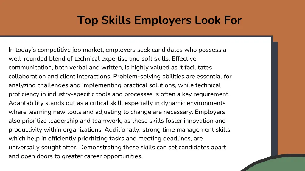 top skills employers look for