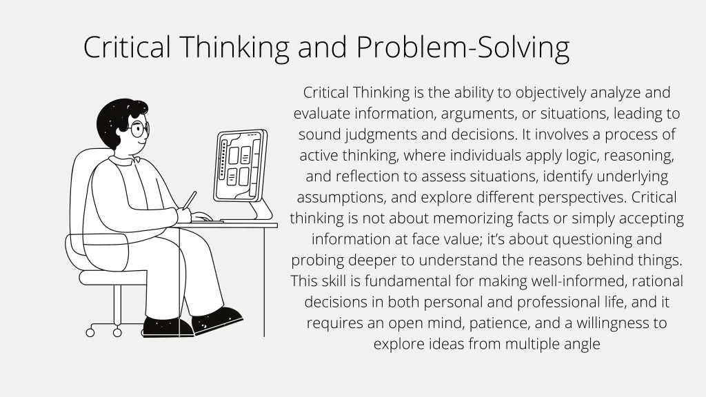 critical thinking and problem solving