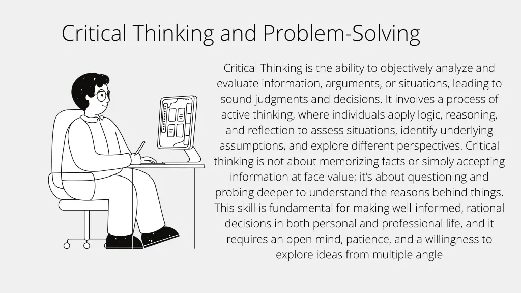 critical thinking and problem solving