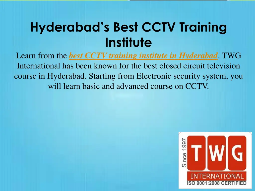 hyderabad s best cctv training institute learn
