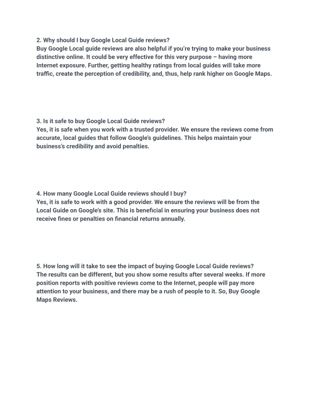 2 why should i buy google local guide reviews