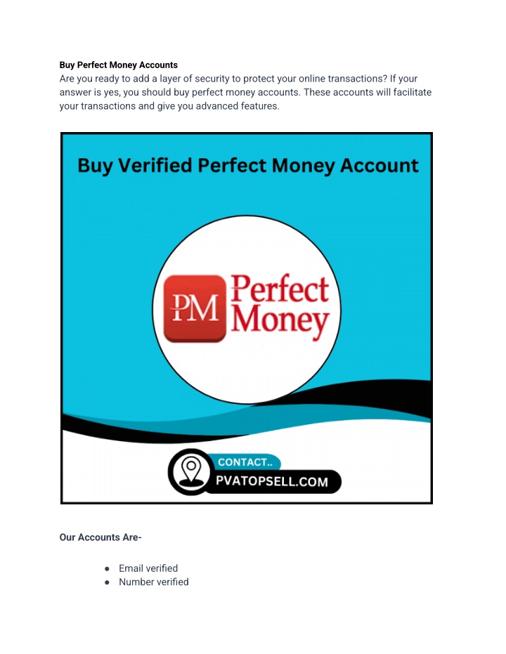 buy perfect money accounts are you ready