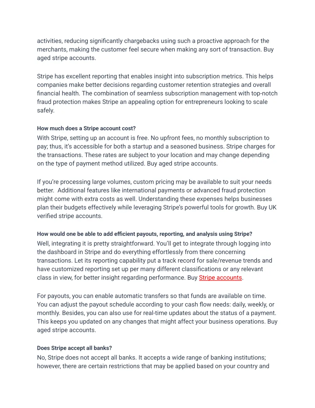 activities reducing significantly chargebacks