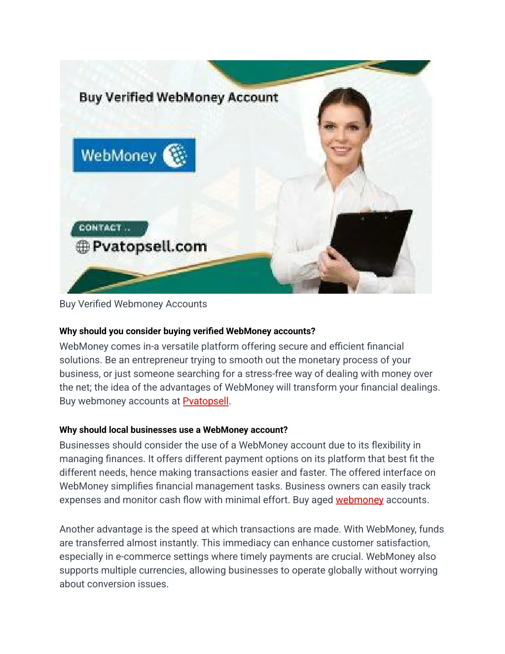 buy verified webmoney accounts