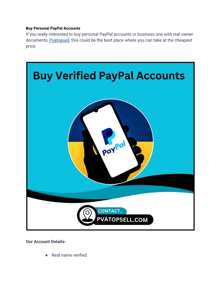 buy personal paypal accounts if you really