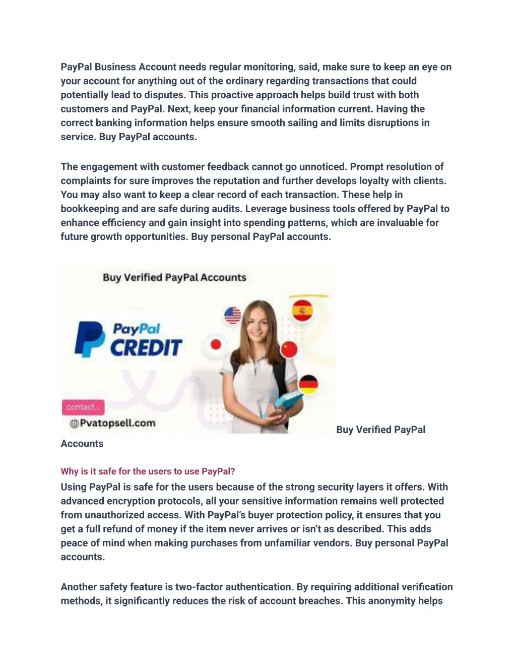 paypal business account needs regular monitoring