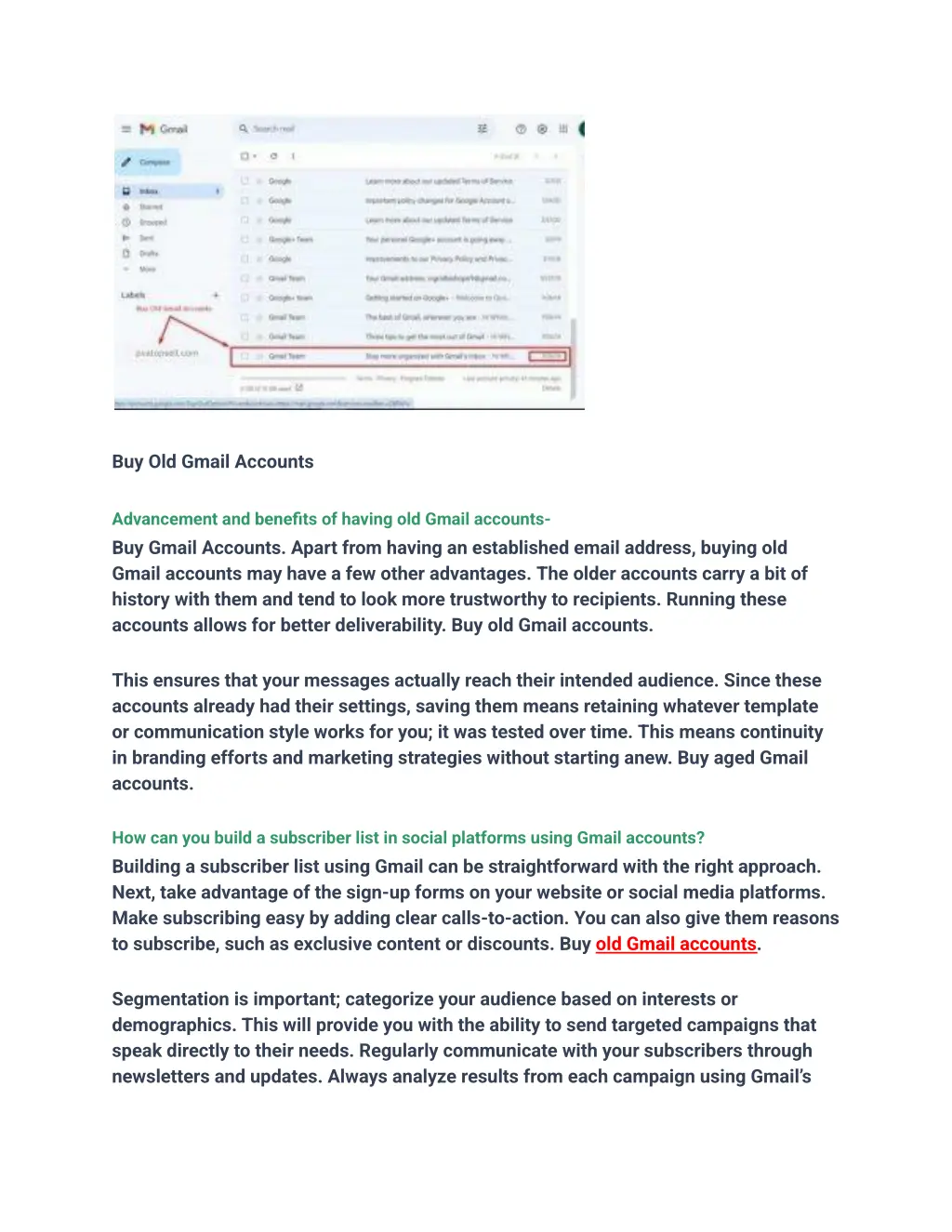buy old gmail accounts
