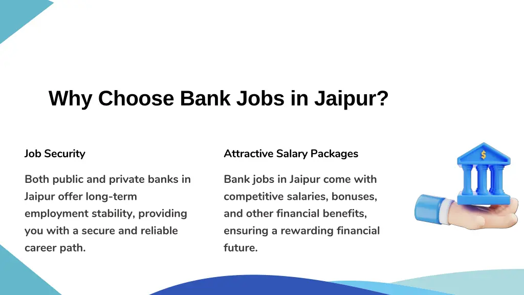 why choose bank jobs in jaipur
