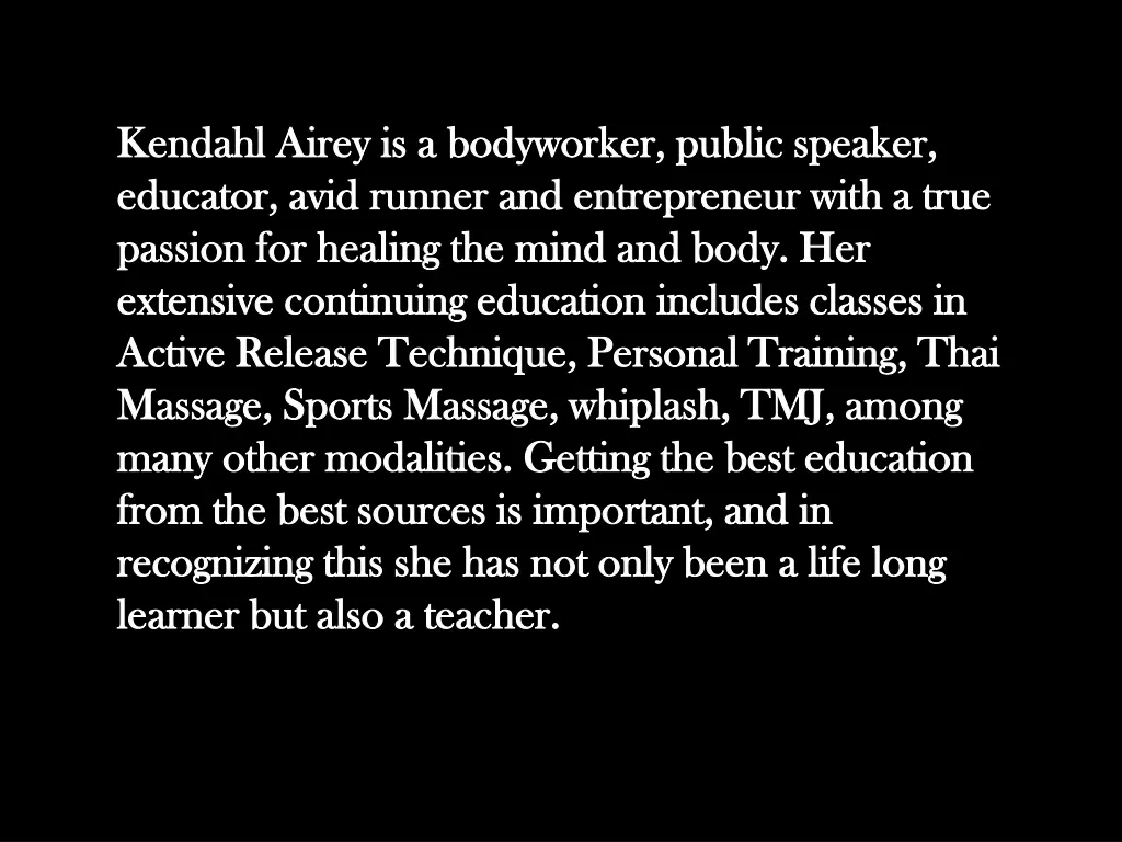 kendahl kendahl airey is a bodyworker public