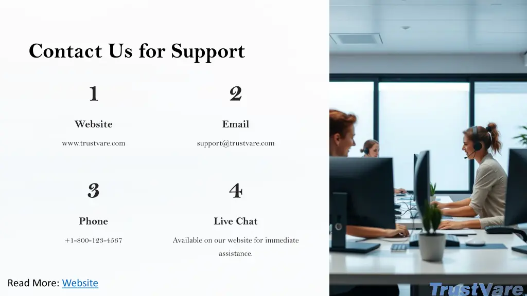 contact us for support