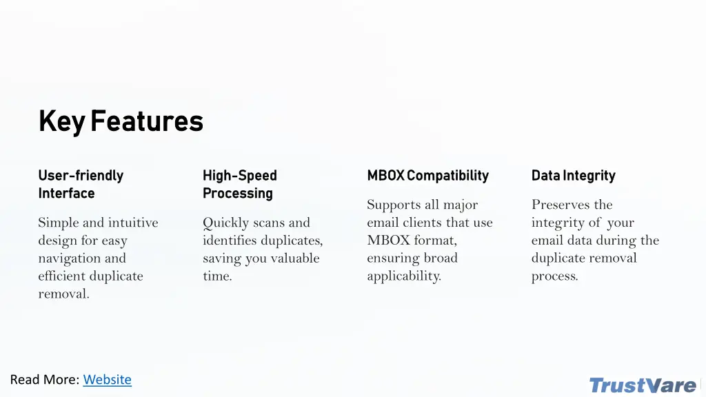 key features key features