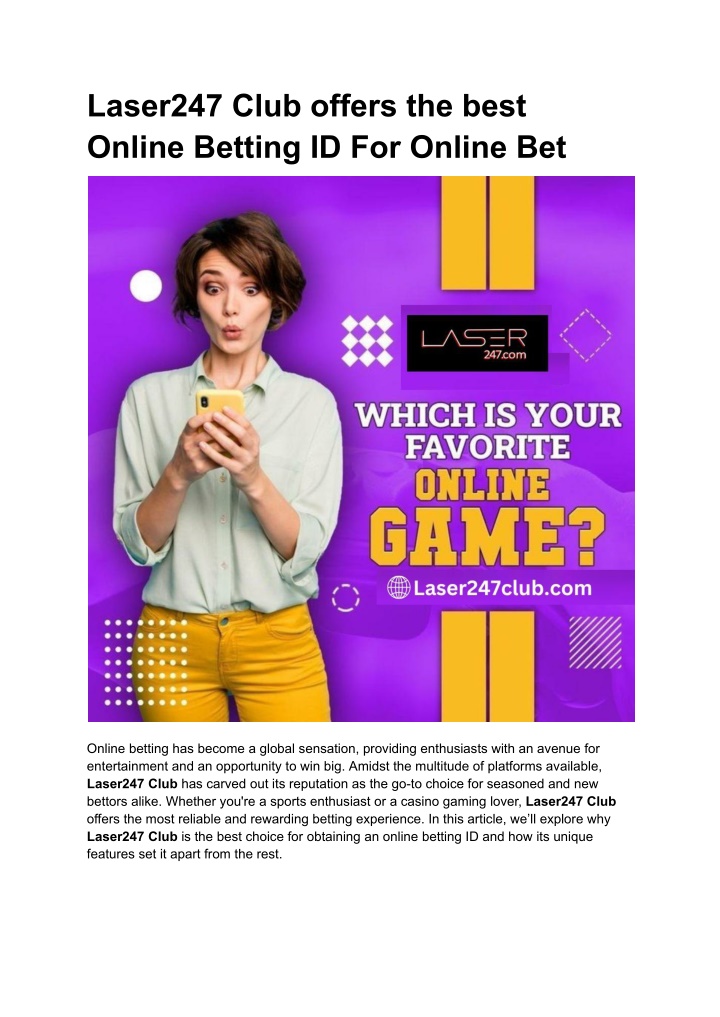 laser247 club offers the best online betting