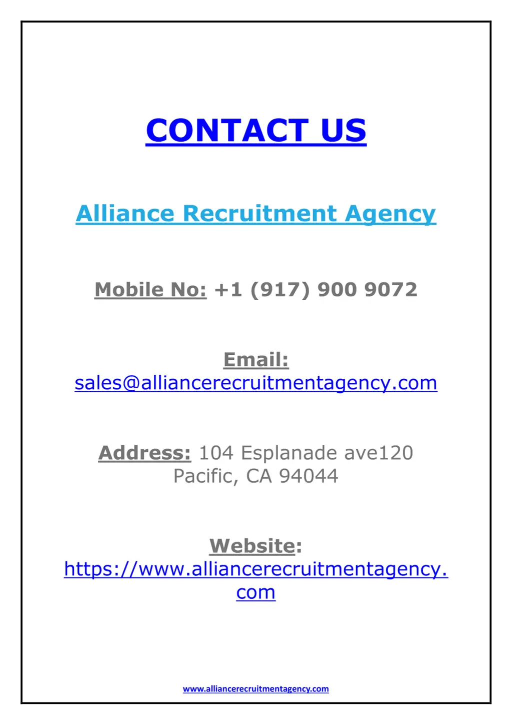 contact us