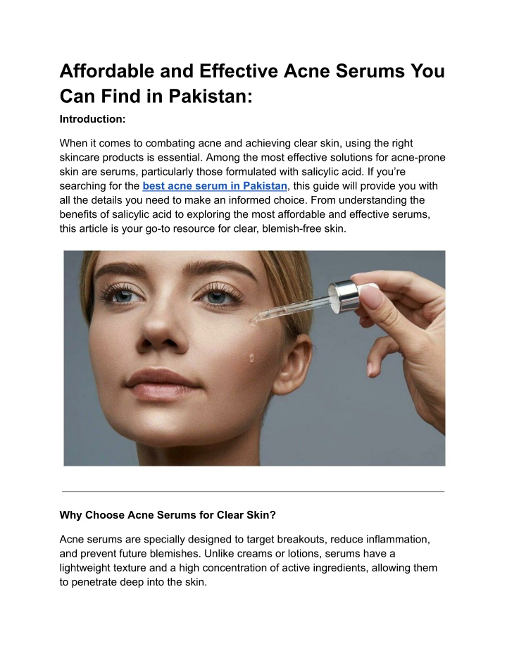 affordable and effective acne serums you can find