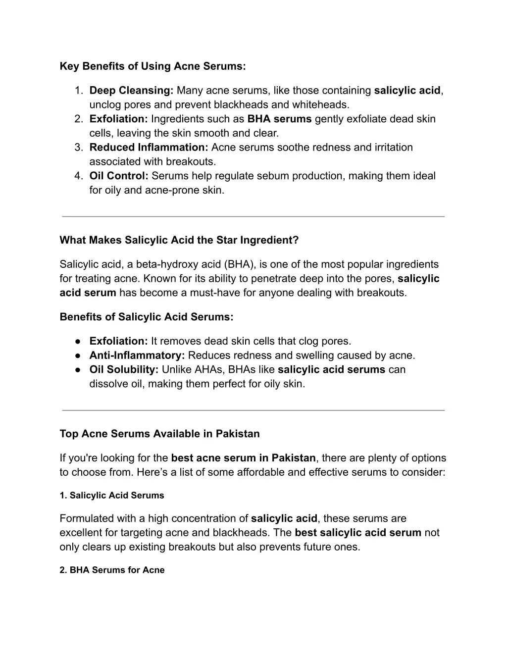 key benefits of using acne serums