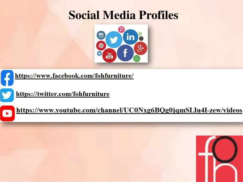 social media profiles