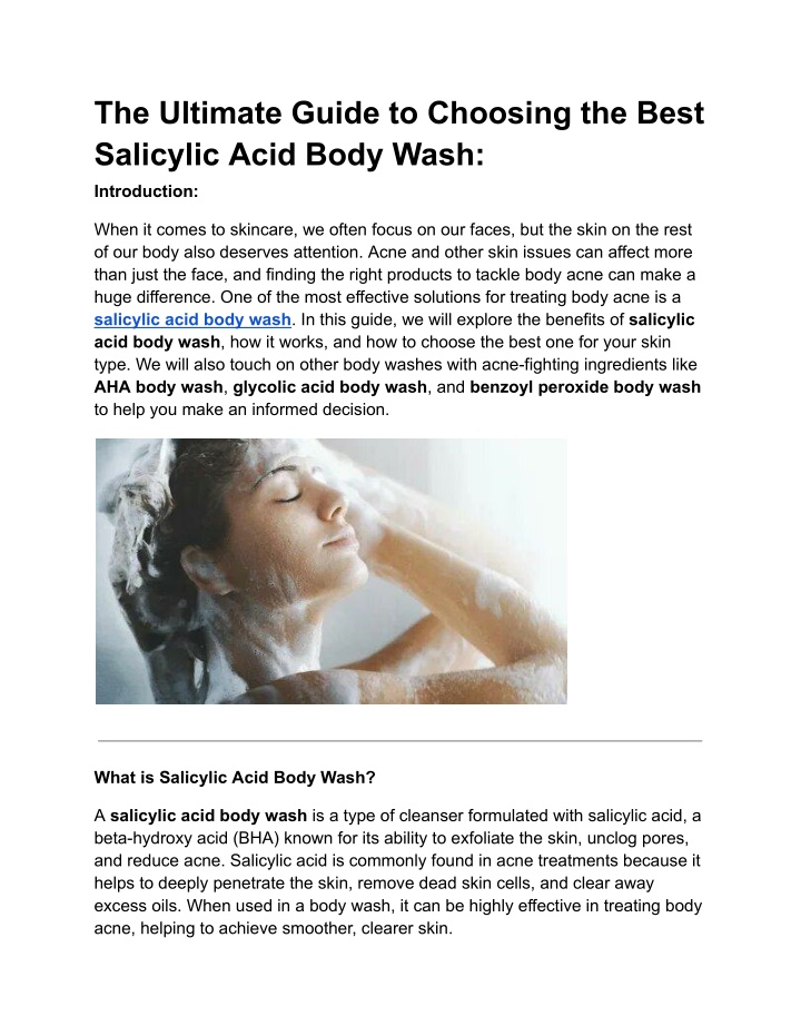 the ultimate guide to choosing the best salicylic