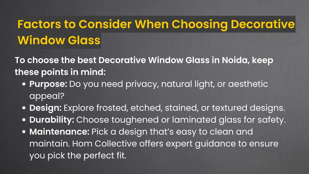 factors to consider when choosing decorative