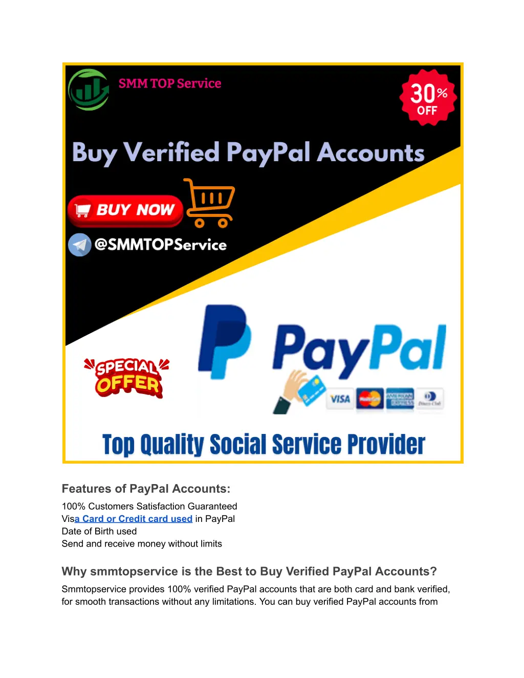 features of paypal accounts