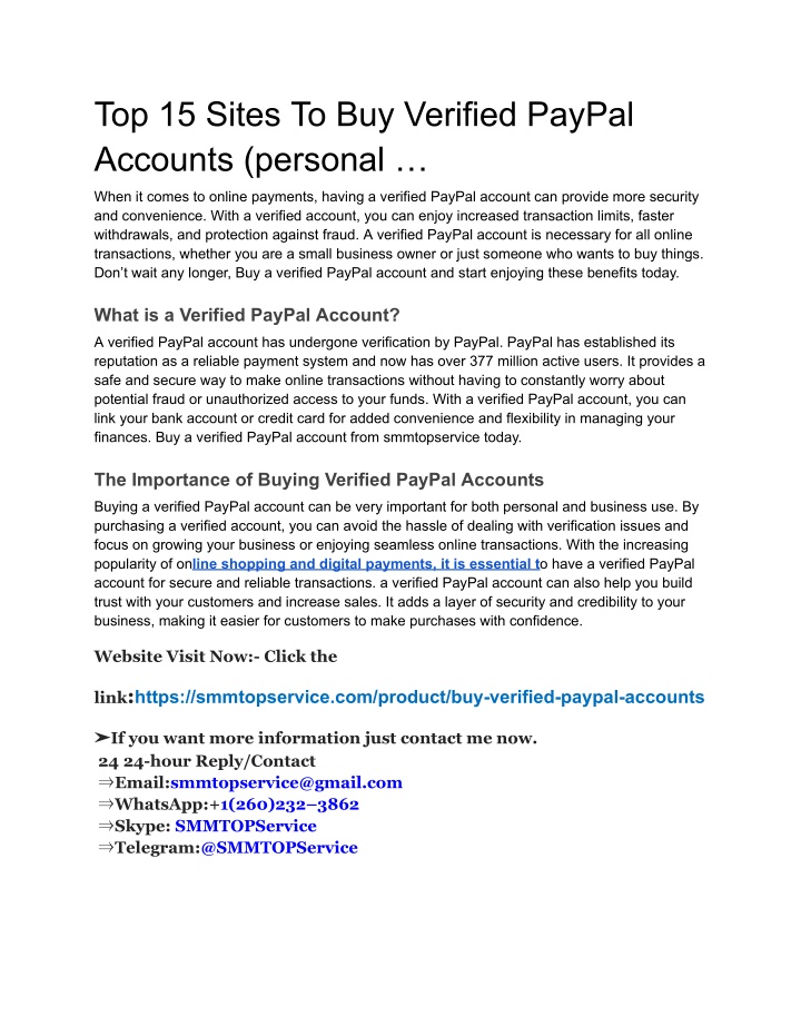 top 15 sites to buy verified paypal accounts