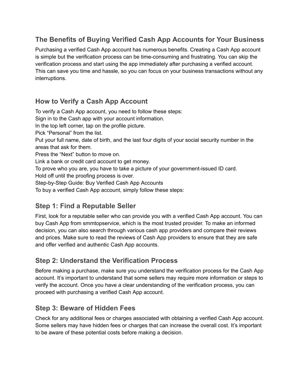 the benefits of buying verified cash app accounts