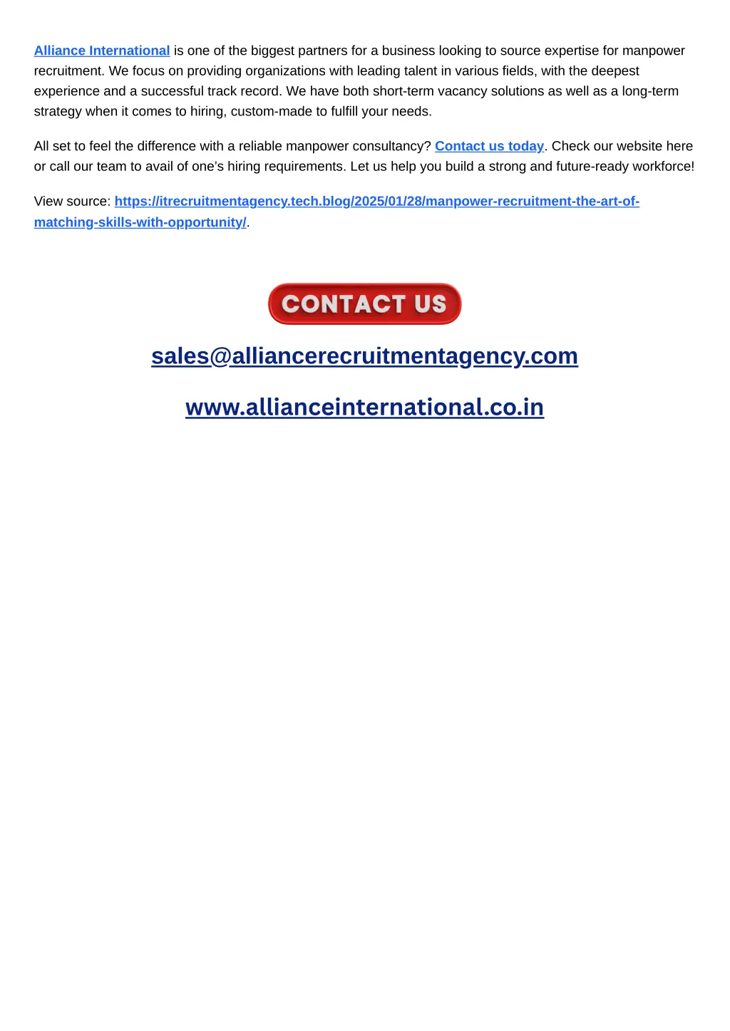 alliance international is one of the biggest