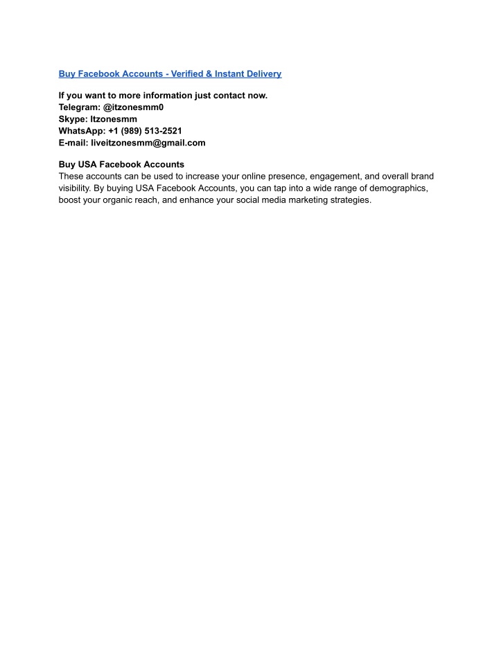 buy facebook accounts verified instant delivery