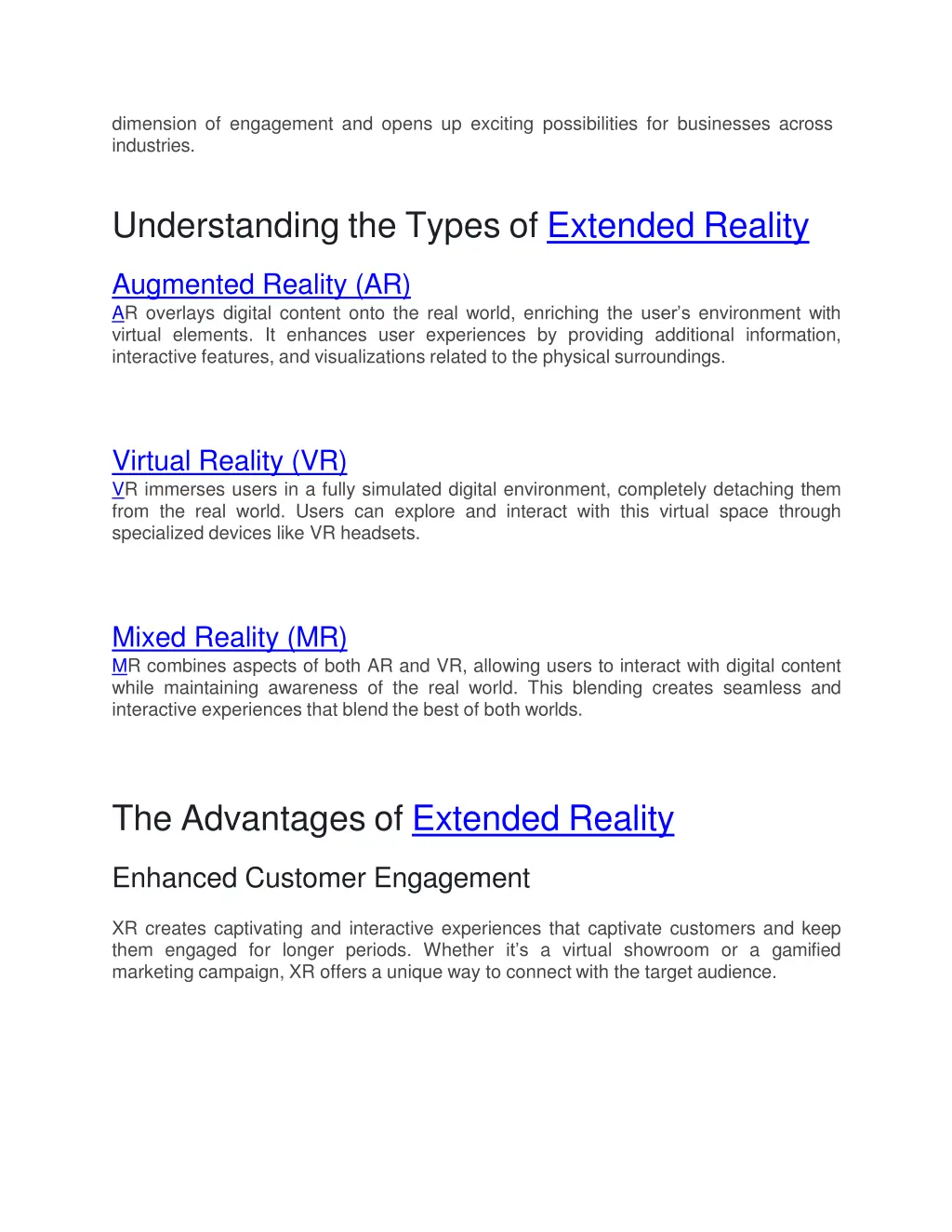 dimension of engagement and opens up exciting