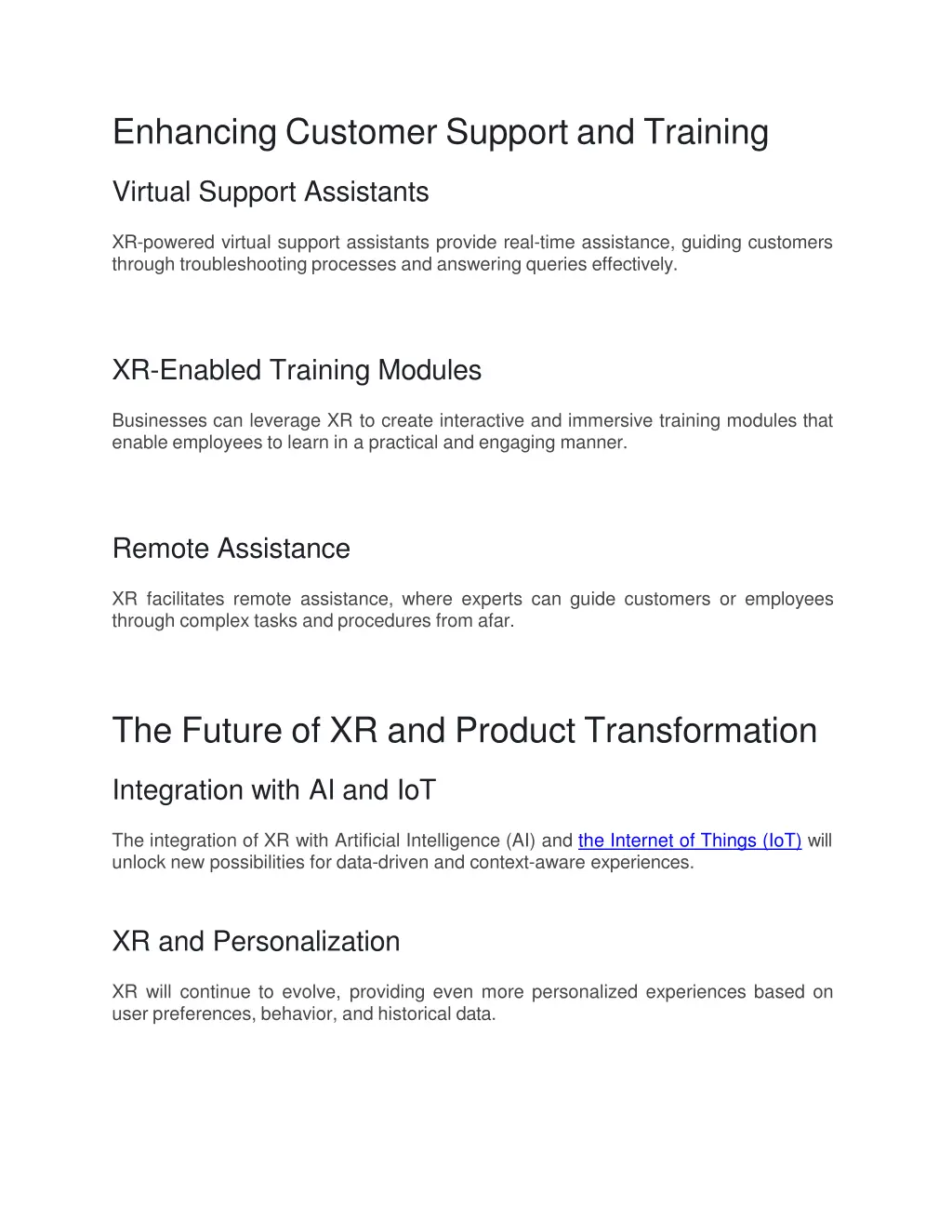 enhancing customer support and training