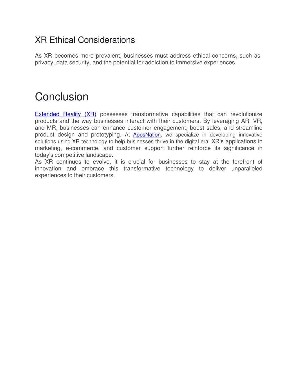 xr ethical considerations