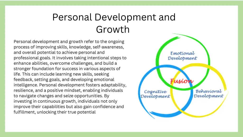 personal development and growth