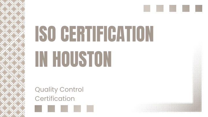 iso certification in houston