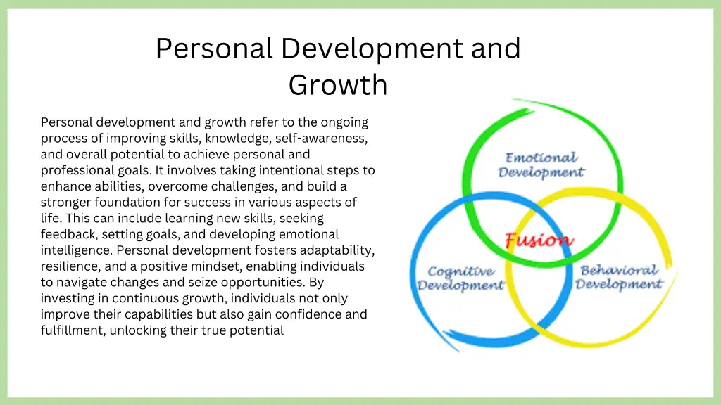personal development and growth