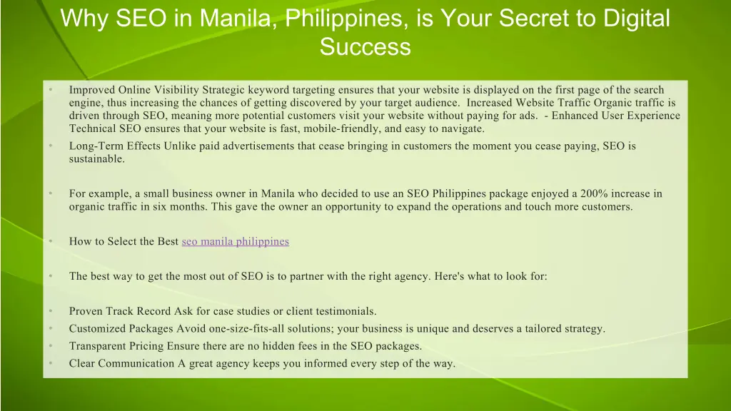 why seo in manila philippines is your secret 1