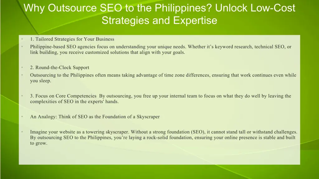 why outsource seo to the philippines unlock 1