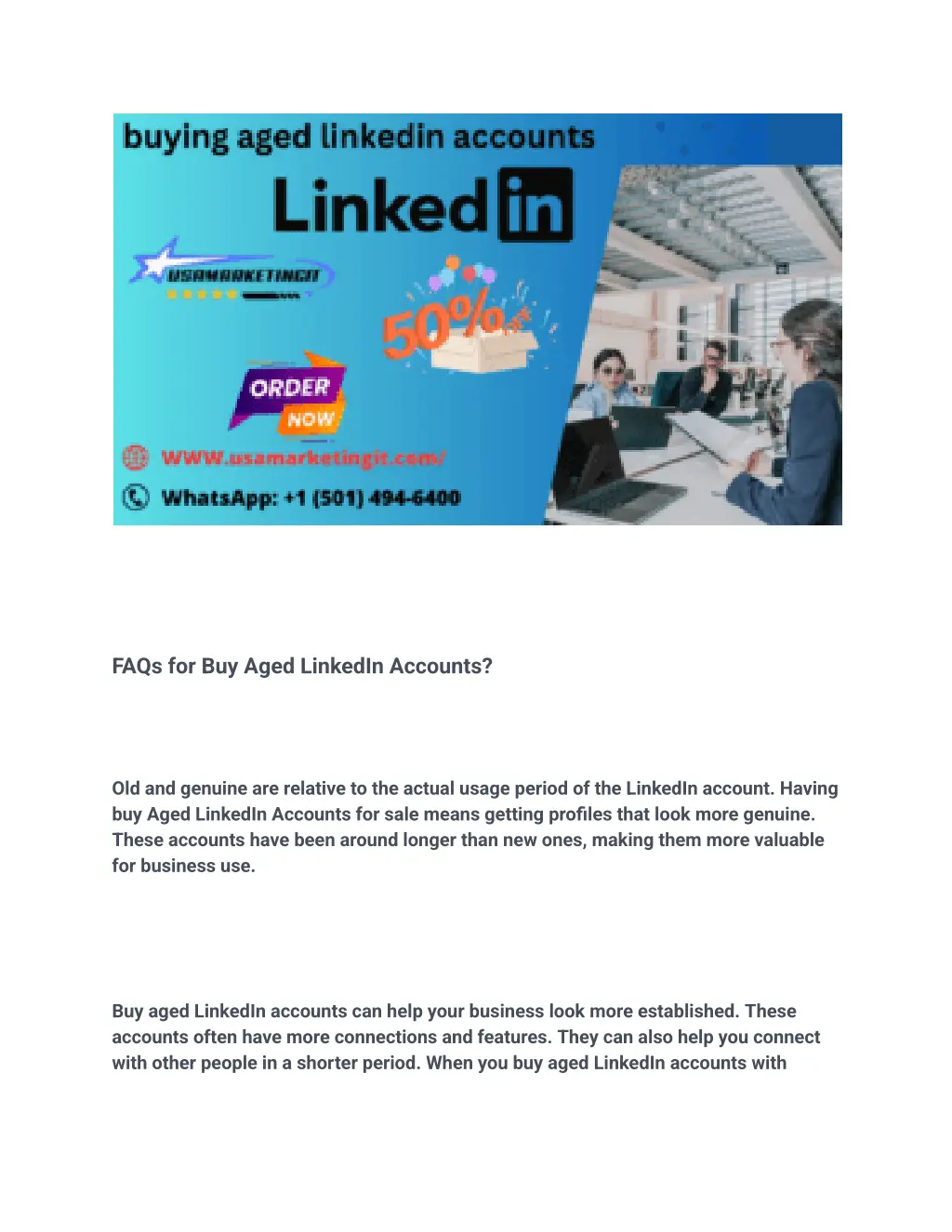 faqs for buy aged linkedin accounts