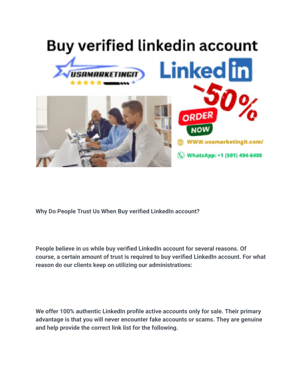 why do people trust us when buy verified linkedin