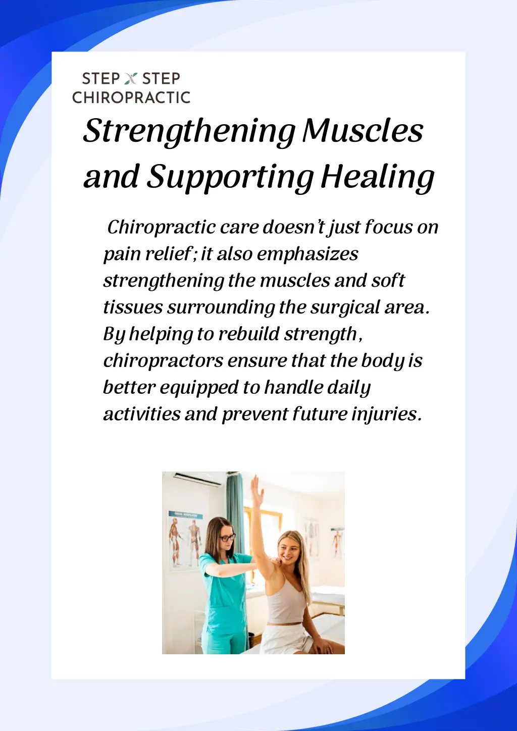 strengthening muscles and supporting healing