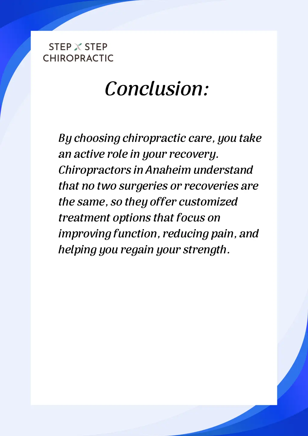 conclusion