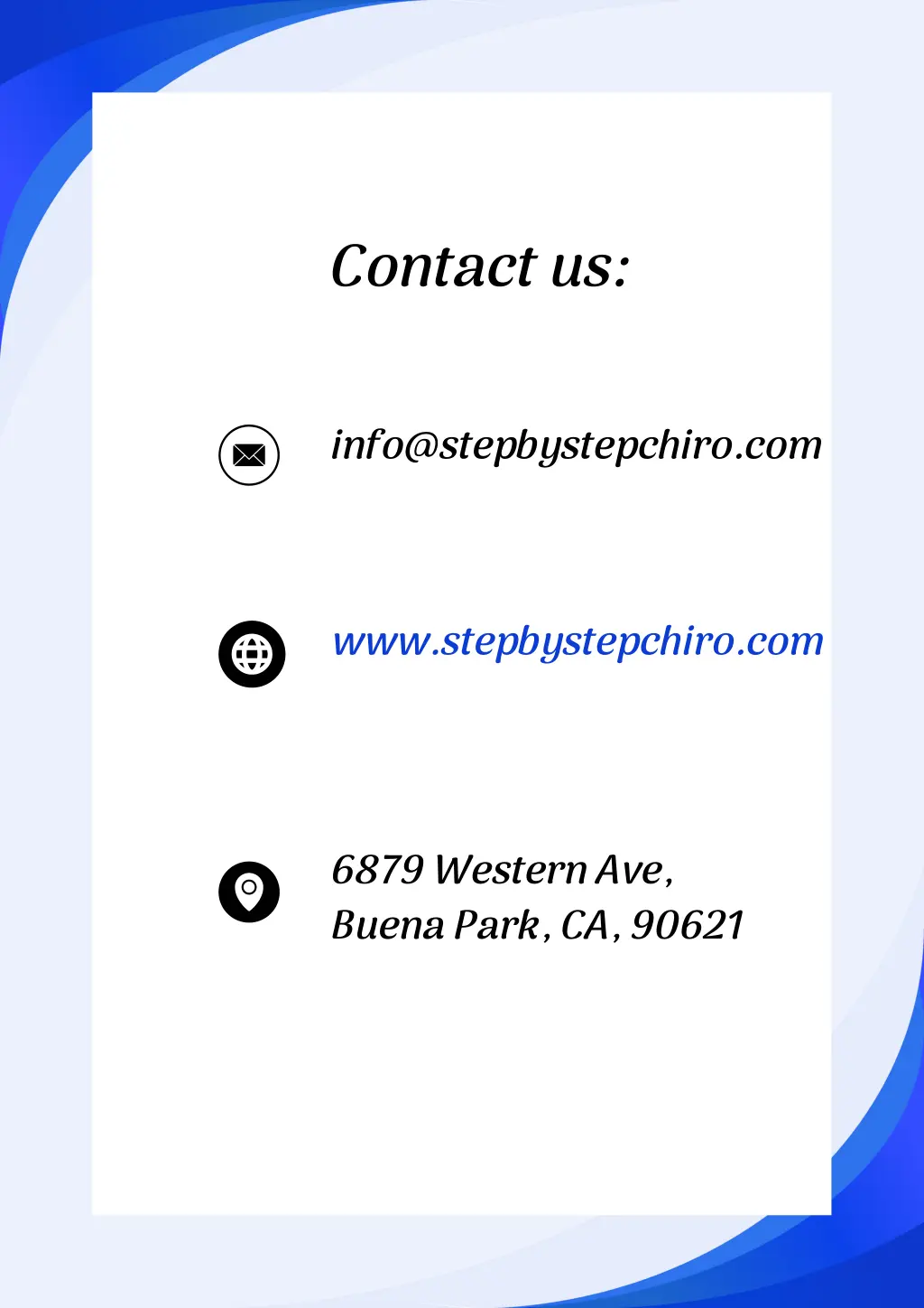 contact us