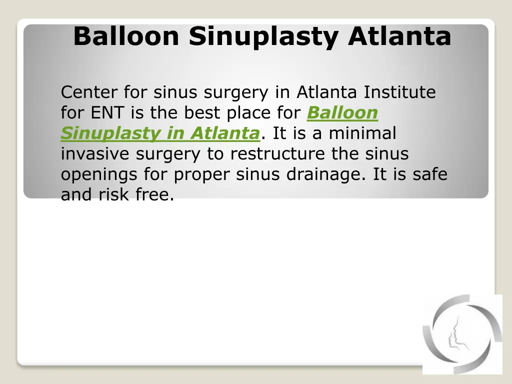 balloon sinuplasty atlanta