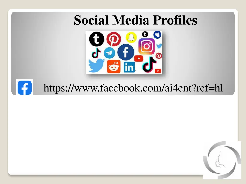 social media profiles