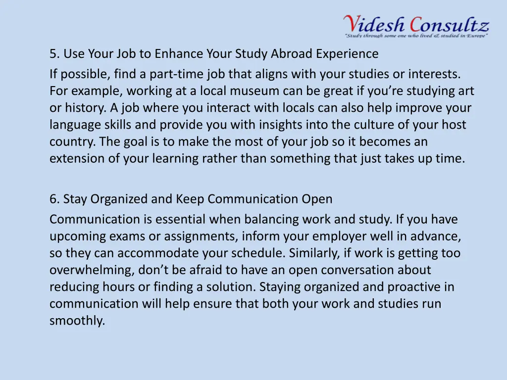 5 use your job to enhance your study abroad